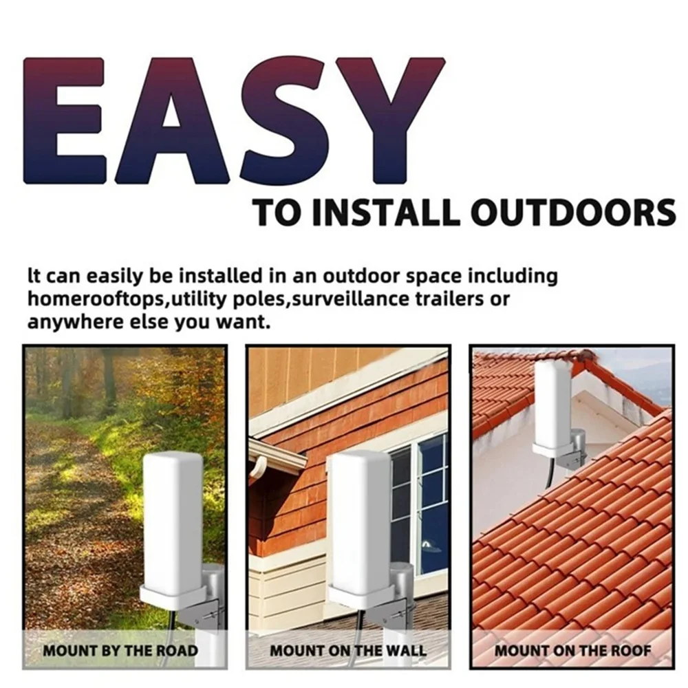 屋外デジタルテレビアンテナ 35dBi リモート信号増幅器 4K 1080P 無料 HDTV チャンネル ATSC DVB-T DMB-T ISDB-T