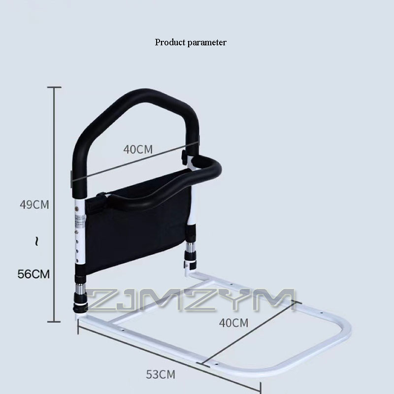 Get Up Handrails Safety Bed Assist Rail Bedside Handrail Fall Prevention Guard For Old People Pregnant Women With Storage Pocket