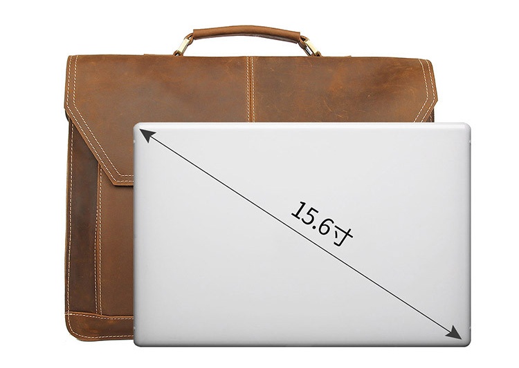 Bolso Formal de negocios para hombre, maletín de cuero genuino para Notebook, PC, ordenador, 15 pulgadas