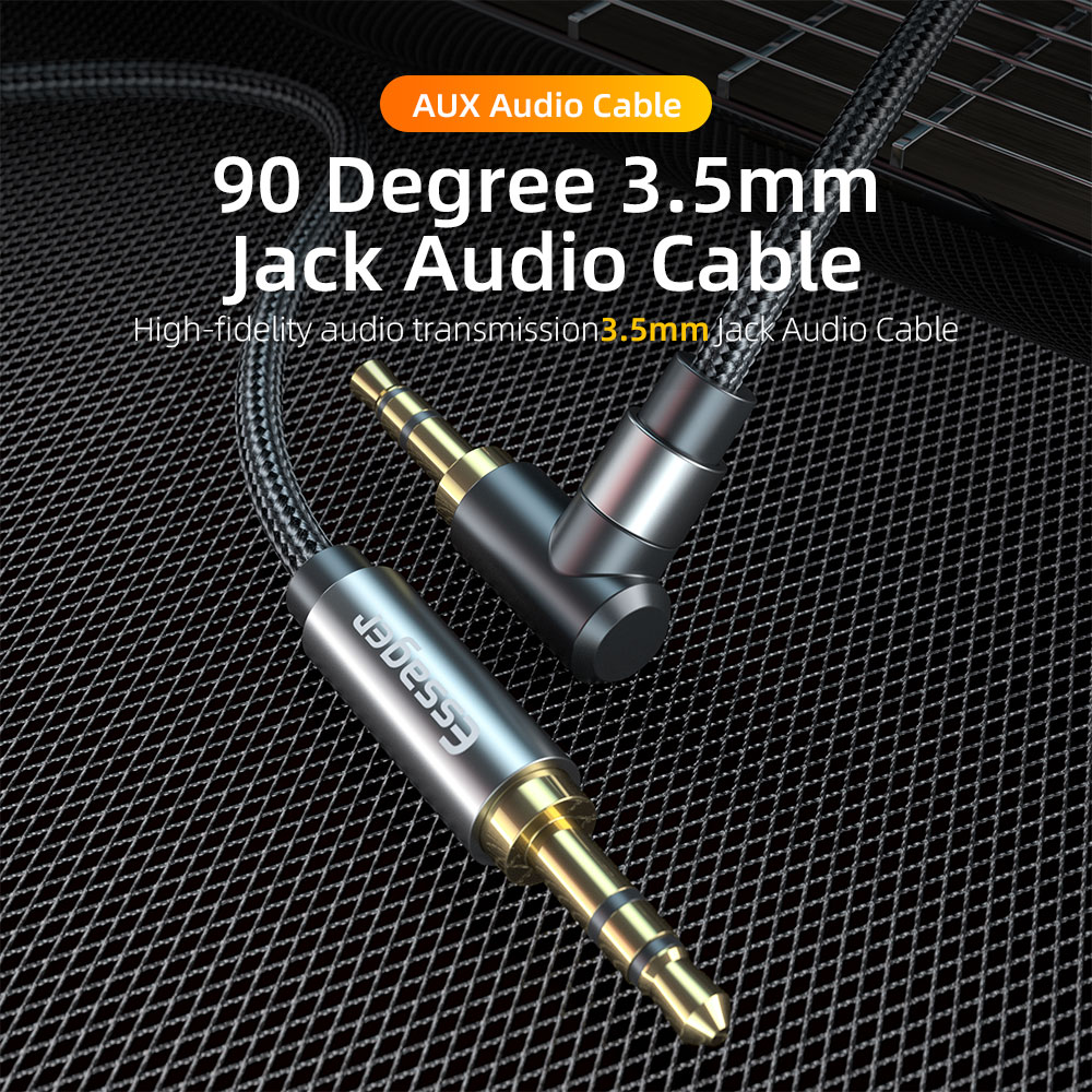 ESSAGER AUX 케이블 3.5mm 잭 오디오 케이블 스피커 와이어 헤드폰 자동차 3.5mm 잭 Hifi Aux 어댑터 코드 Xiaomi Samsung