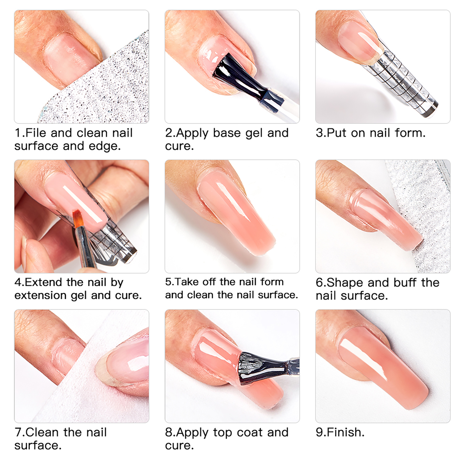 MEET ACROSS-Gel para unhas de extensão rápida, esmalte nu, branco leite, arte UV semi permanente, ferramentas de manicure, 8ml