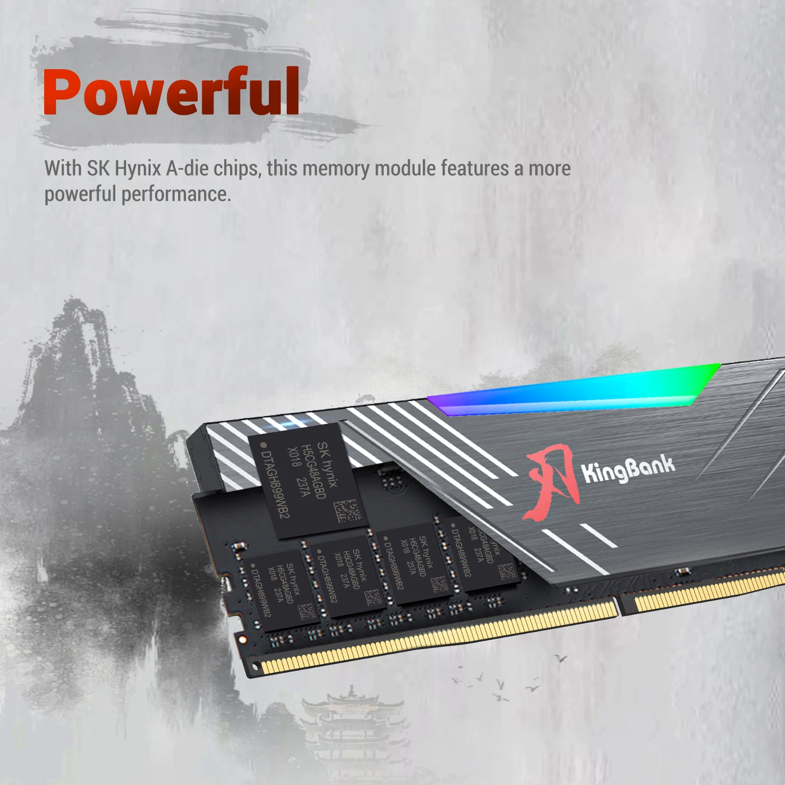 Kingbank DDR5 Memory Ram DDR5 6400MHz 6800MHz 32GB (16GB X2) 64GB ( 32GB X2) Memoria Ram DDR5 RGB XMP3.0 DIY Computer Desktop
