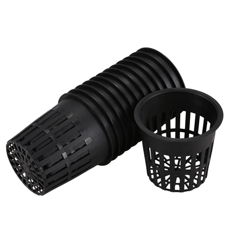 A04G-60 Pak 4 Inci Cangkir Jaring Jaring Berlubang Filter Bibir Lebar Keranjang Ember Pot Jaring Tanaman untuk Hidroponik