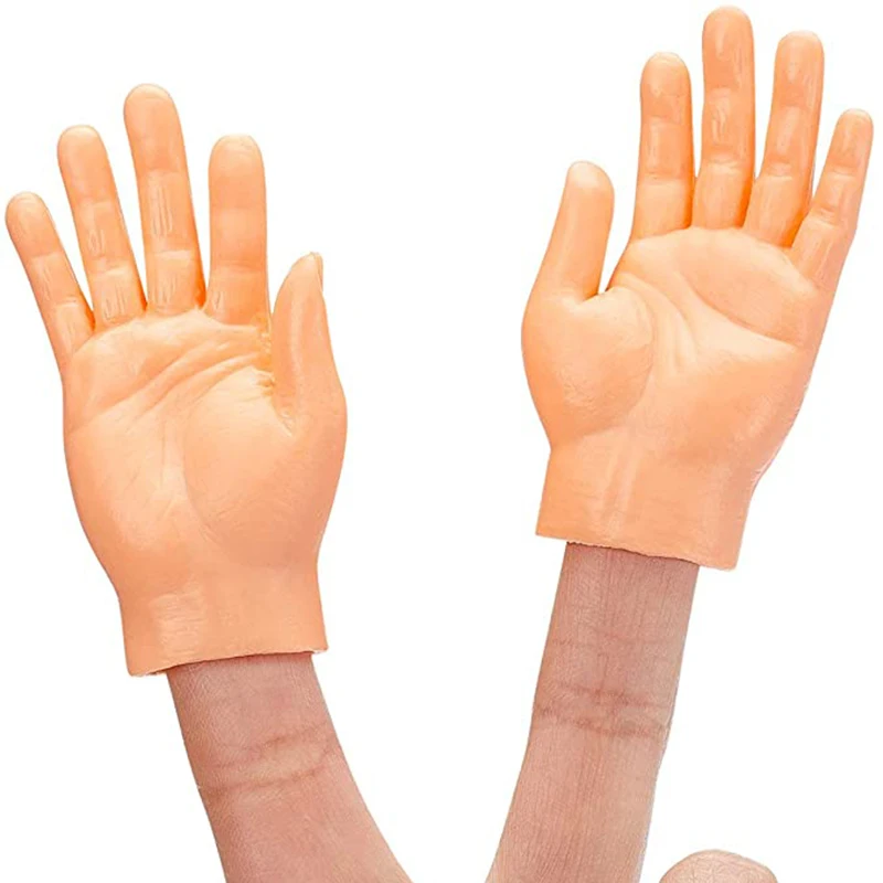 6 นิ้วมือพรีเมี่ยมยางสนุกสมจริง Little Tiny Finger Hands ความแปลกใหม่ Tricky จําลองปาล์มเด็กผู้ใหญ่ Petting Cat ของเล่น