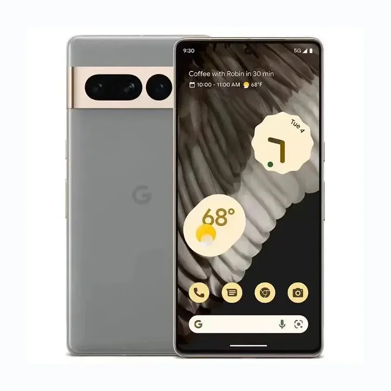 GooglePixel 7pro 7 pro 5G 6,7 pulgadas LTPO AMOLED 120Hz pantalla Google Tensor 30W Super carga 5003mAh batería OTG teléfono usado