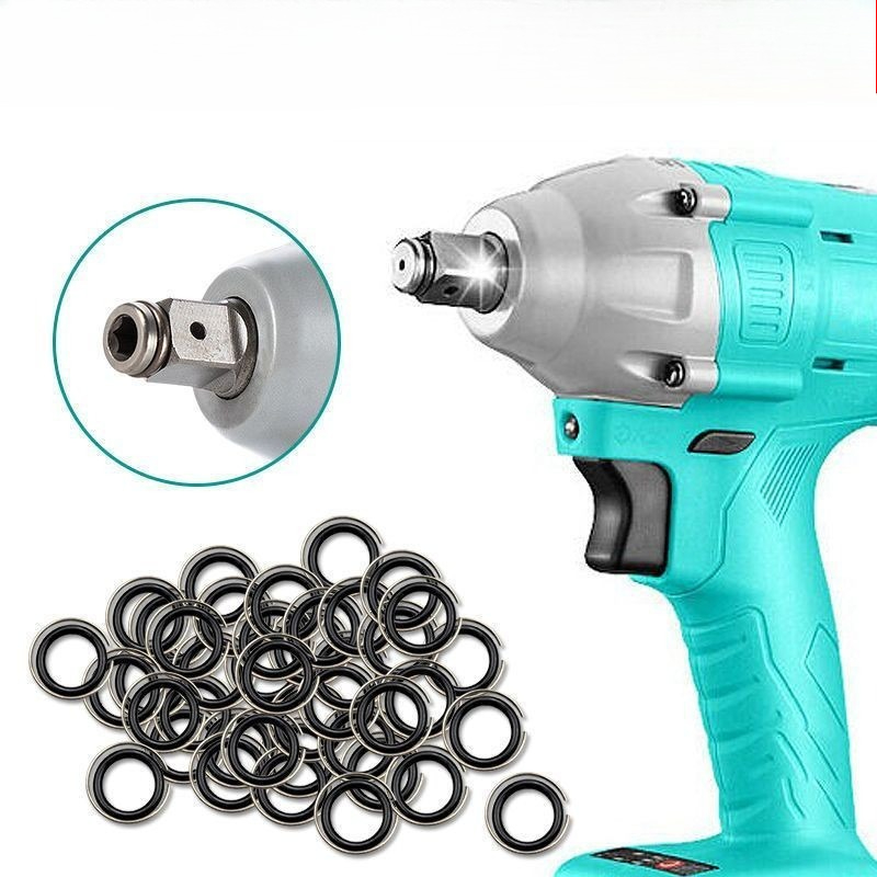 50/100 шт. 1/2 дюйма, стопорное кольцо, зажим с уплотнительным кольцом, торцевой ключ, стопорное кольцо, аксессуары для ударных гайковертов с защитой от от съемника