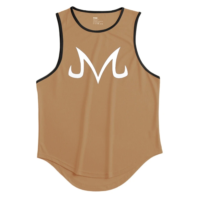 夏のフィットネススポーツタンクトップメンズ通気性ルーズフィットトレーニングノースリーブ Tシャツ速乾性ベストアニメ ZT 服
