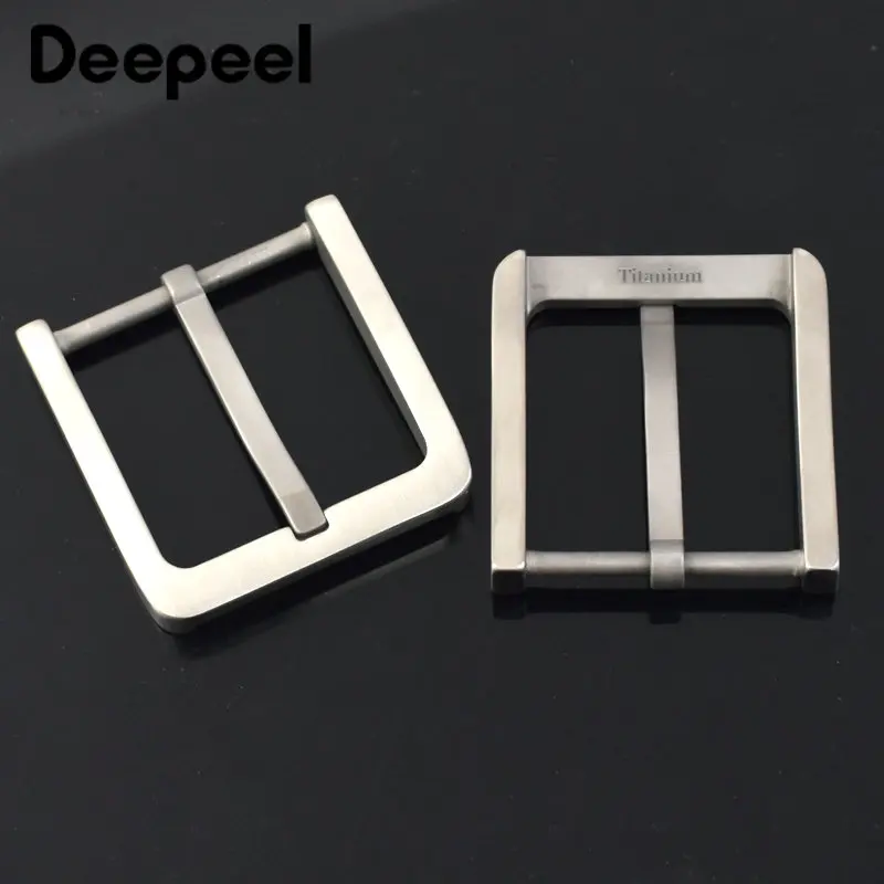 1Pc 38/40mm Solid Pure Titanium Pin Belt Buckles Harmless To Skin for Men Jeans Clothing Accessories Leather Craft Width 37/39mm