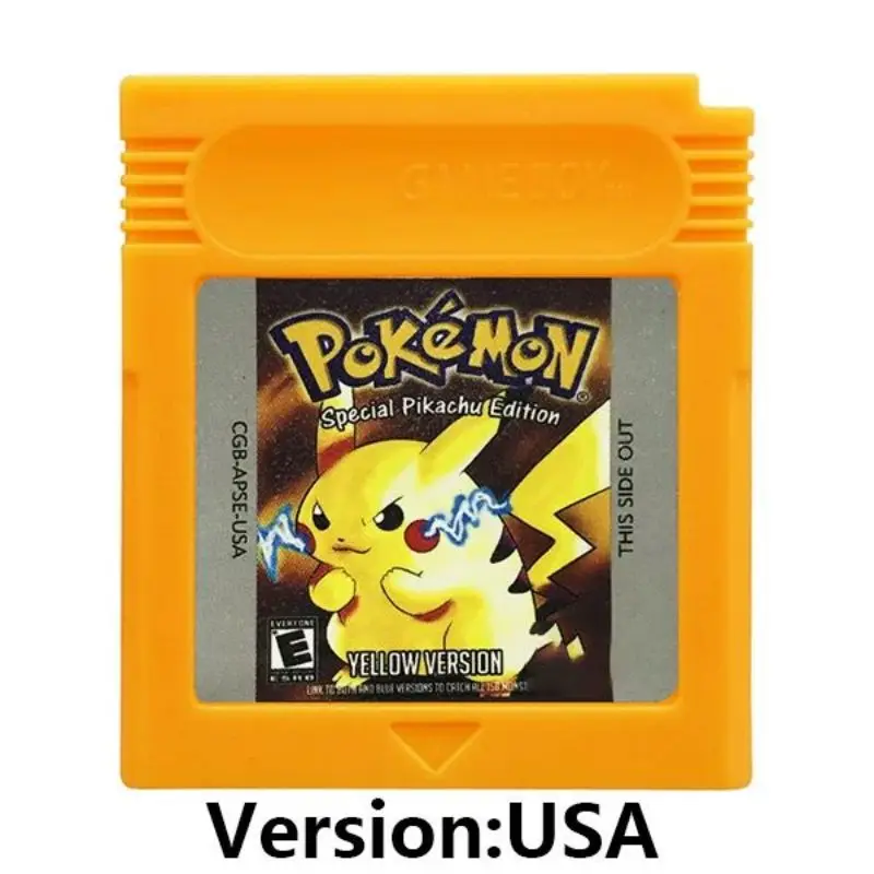 GBC 16-bit video game cartridge,Pokémon console card,red,blue,crystal,gold,green,silver,yellow,with multiple languages