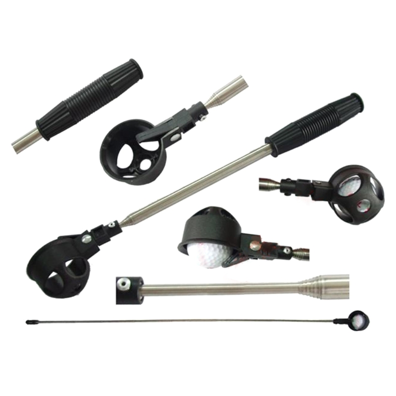 Telescópica Bola de Golfe Retriever, Portátil Pick Up Tool, Bloqueio Automático, Colheres de Água, Stainless Extended Stick Dur, Presente