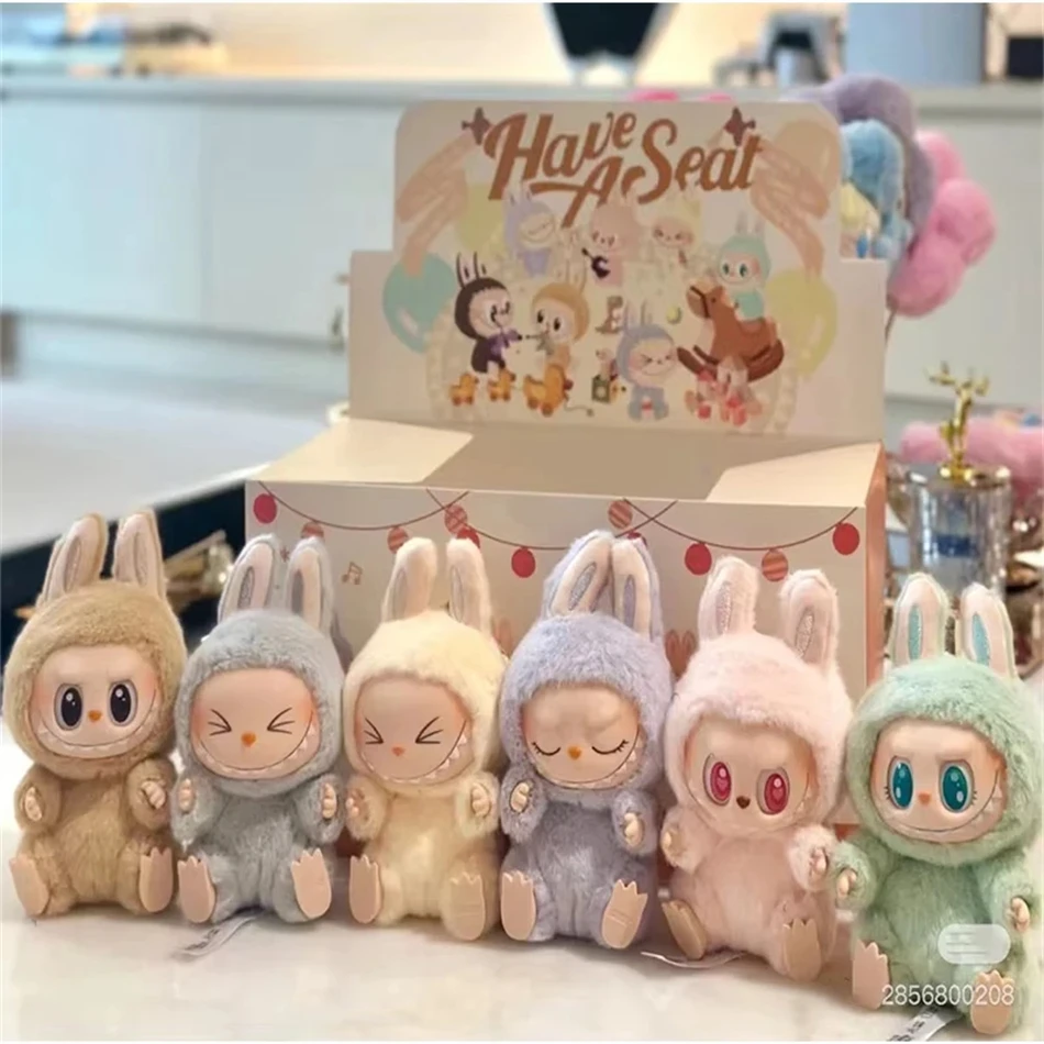 アニメフィギュア Labubu ブラインドボックス座席シリーズペンダント植毛模型玩具かわいいモンスターレプリカキーホルダーおもちゃクリスマスギフト