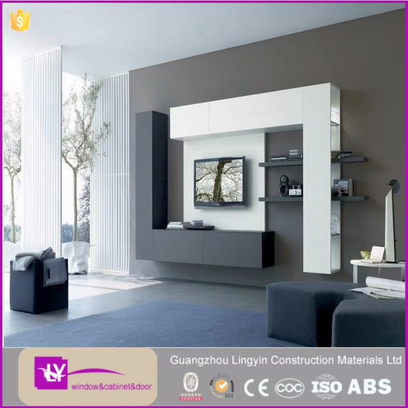 Combohome-TV Stand Gabinete e Mesa De Café, Tampo De Mármore De Madeira, Mobília Da Sala De Estar, Novo Design