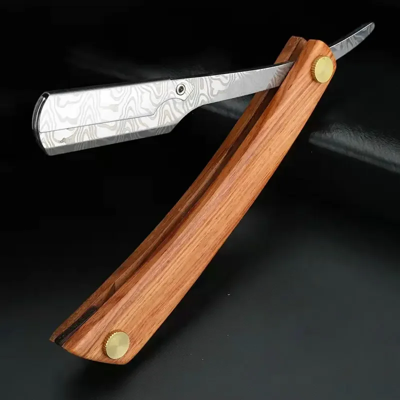 1P Thép Không Gỉ Gấp Cạo Lông Tay Cầm Dao Râu Thẳng Dao Cạo Tóc Dụng Cụ Nam Bằng Tay Tiện Dụng Tông Đơ Cắt Tóc Kiêm Máy Cạo Râu Máy