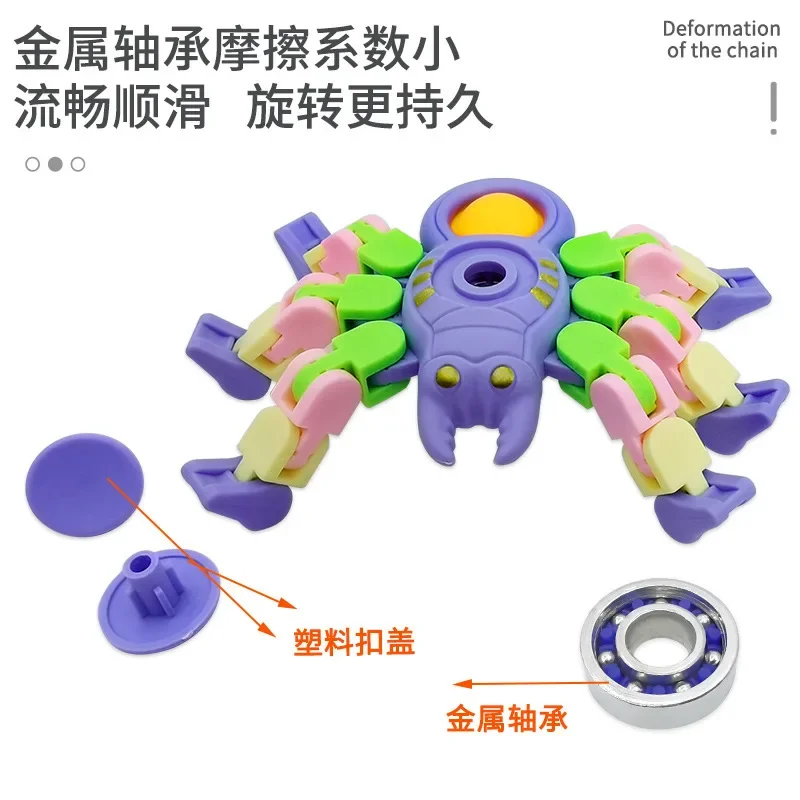 เด็ก Mechanical Fidgets ของเล่นเปลี่ยน WackyTrack Spinner Interactive ความเครียดบรรเทาของเล่นนิ้วมือออทิสติกเด็กของขวัญวันเกิด