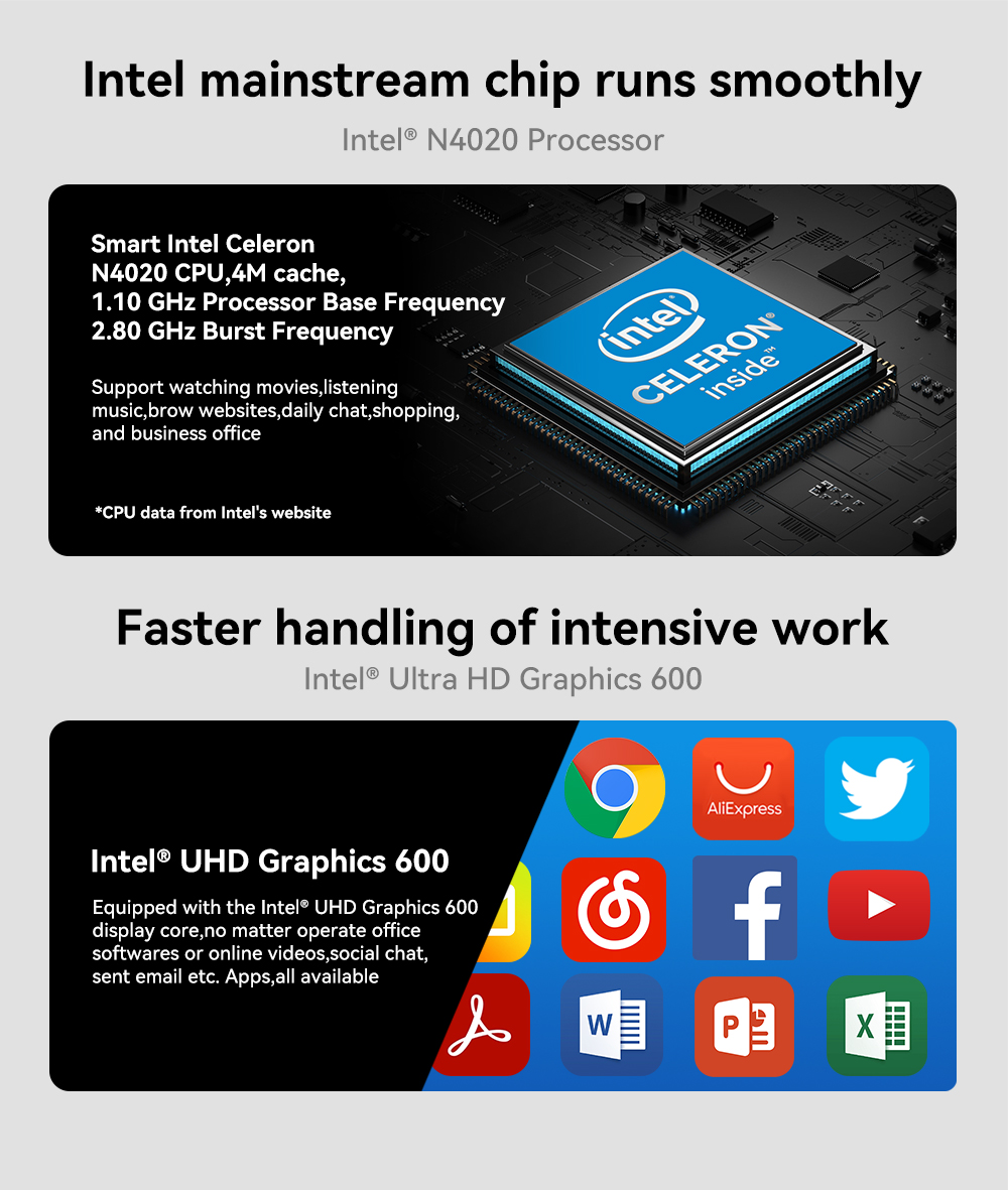 Adreamer 13.3-inch Laptop LeoBook13 Notebook 1920*1200 IPS Windows 10 Intel N4020 4G RAM 256G SSD Portable for Student Business