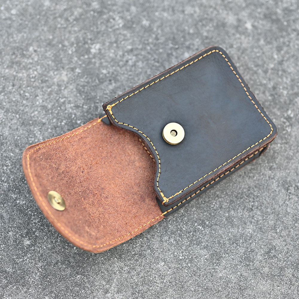 Designer Mini Lederen Heuptas Portemonnee Taille Packs Mannen Sigaret Lederen Heuptas Opvouwbare Brillen Tas