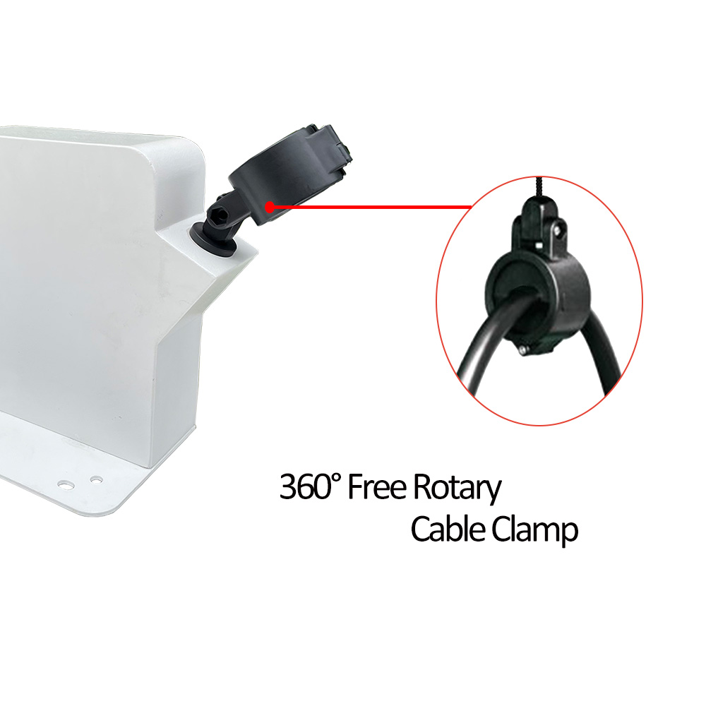 Residential Garage EV Charger Cable Management Retractor Auto Lock Stop 40A 9.6kw 25FT Ceiling Mount EV Charger Cable Retractor