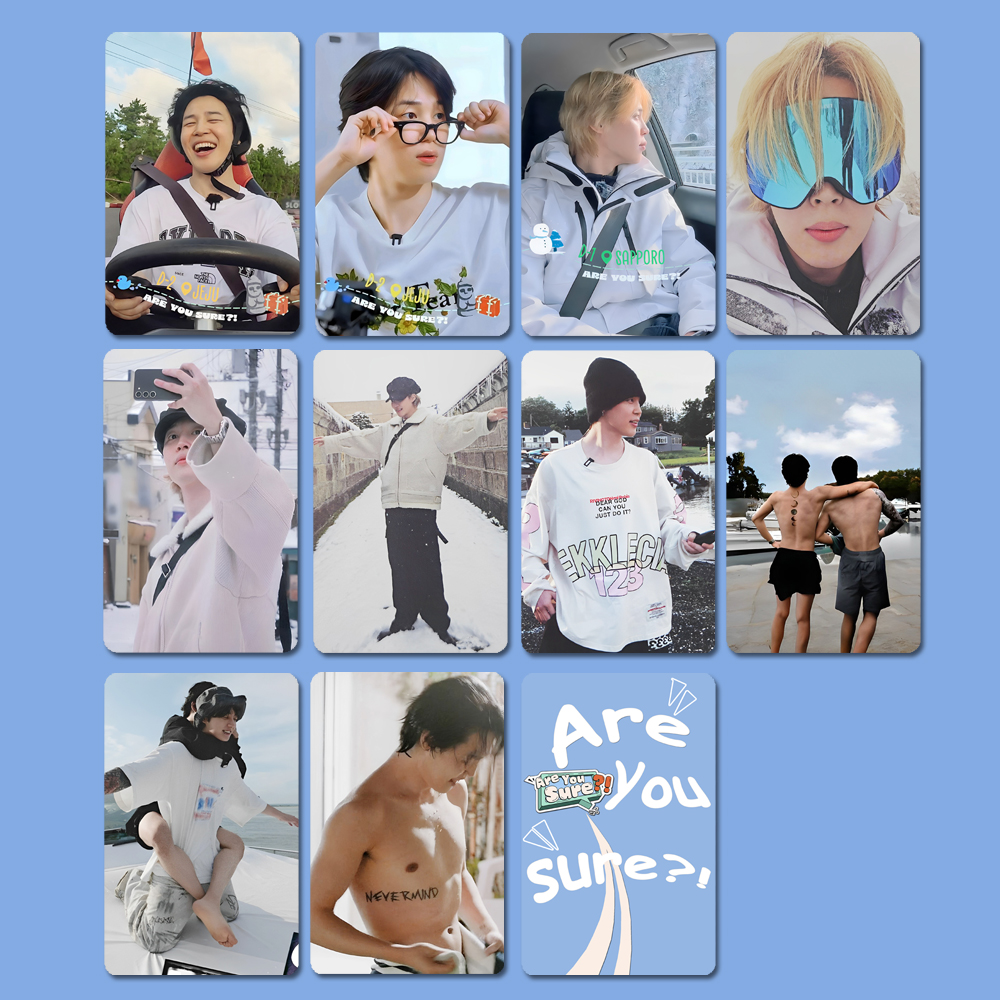 10 ピース/ロット Kpop フォトカードホログラフィックレーザー写真プリント写真ポストカード KOOKV ファンギフト Accessoires マーチ