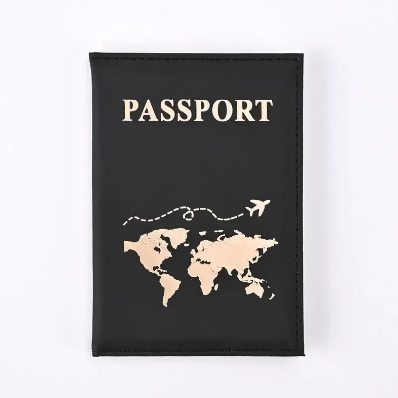 Porta-passaporte da moda com estampa de letras para mulheres e homens, capa protetora para passaporte, carteira de viagem, porta-bilhetes, cartão de identificação, bolsas com clipe