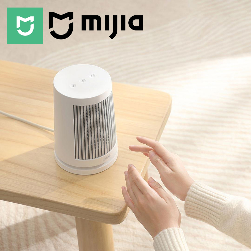 Портативный настольный электрический обогреватель MIJIA, 45 ° Осциллирующий вентилятор с керамическими обогревателями PTC мощностью 600 Вт, для спальни, офиса и внутреннего отопления