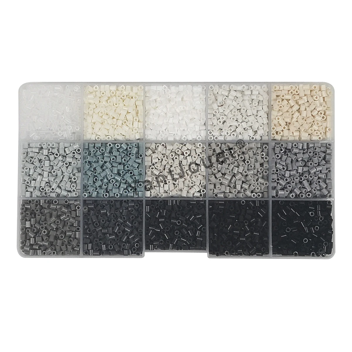 Yantjouet 15 cores 2.6mm mini contas conjunto de cores 650 pçs hama contas quebra-cabeça brinquedo presente para criança diy contas de ferro para o miúdo presente das crianças