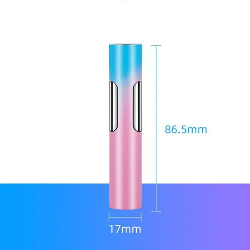 Mini Pink Flame Windproof Lighter Cute Metal Direct Injection Luminous Inflatable Portable Lighter for  Women Smoking Gift
