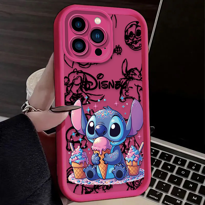 Bonita funda de teléfono Disney Stitch para Xiaomi Redmi Note 13 12 11 Pro Plus 4G 5G 12S 11S 10S 10 9 9S 8 12C 13C A3 funda de silicona suave