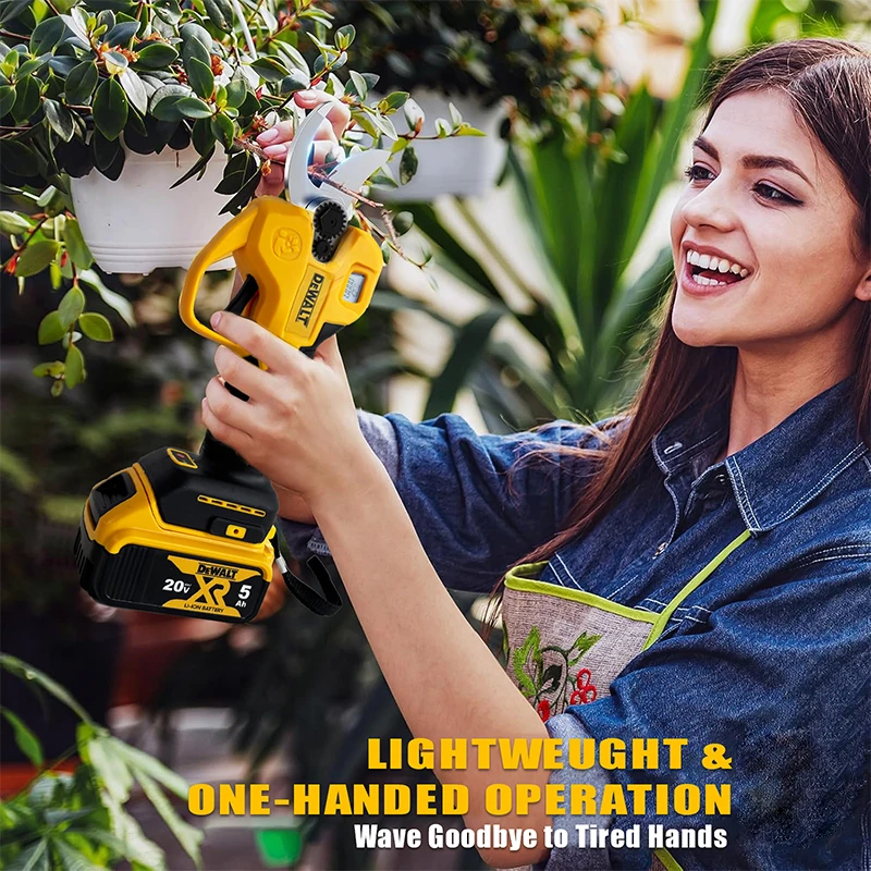 DEWALT 20V Brushless Electric Scissors Cordless Pruning Shears Multifunctional Fruit Tree Branche Cutter Garden Tool