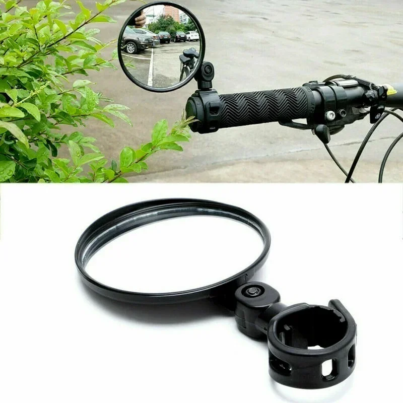 1PC รอบเสริมกระจกมองหลังสําหรับจักรยานรถจักรยานยนต์ Handlebar Mount ปรับ 360 หมุนขี่มุมกว้างกระจกนูน