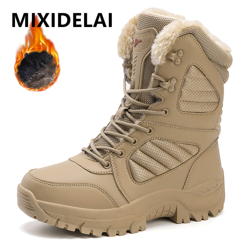 Winter Boot männer High-top Wasserdichte Stiefeletten Männer Dicke Plus Warme Große Größe Schnee Wandern Stiefel Outdoor Baumwolle schuhe Turnschuhe