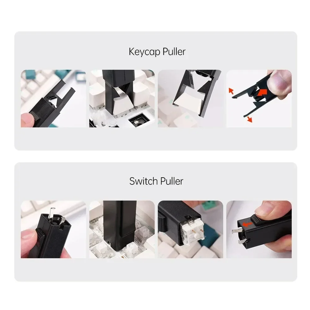 2-in-1-Schalterabzieher, Tastenkappen-Abzieher, Schlüsselschalter, Tastenkappen-Abzieher für mechanische Tastatur, Gaming-Tastatur, Schalter, DIY-Reinigungswerkzeug