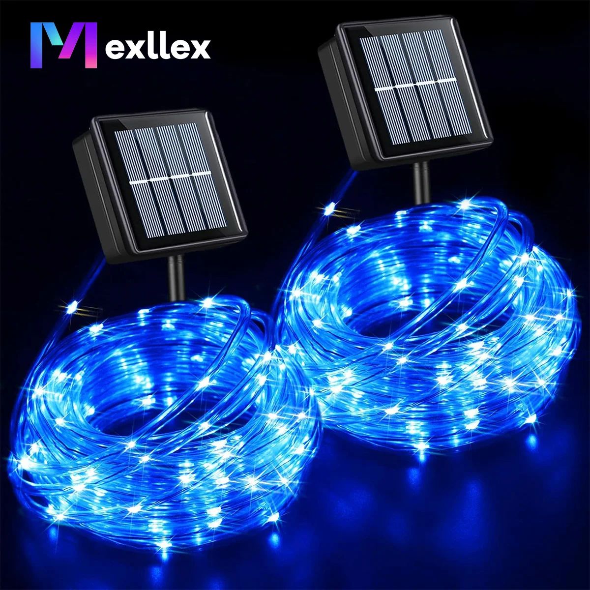 Luzes solares exteriores da corda de fadas, 300/200/100/50 leds cobre prata fio guirlanda, à prova dwaterproof água 8 modos para o casamento de natal