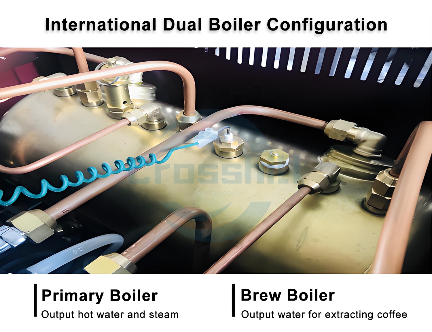 ST Caldeira Dupla Bomba de Palheta Rotativa Profissional de Aço Inoxidável Comercial Máquina de Café Expresso Semi Automática
