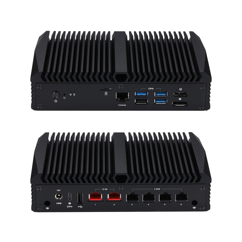 Q10900H6 2 x Marvell AQC113 10 Gigabit LAN, 4 x 226-V 2.5 Gigabit LAN Qotom 10Gbase-T Mini PC
