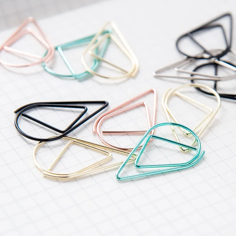 30/50 Teile/paket Nette Kawaii Metall Material Büroklammer Gold Silber Schwarz Grün Farbe Lesezeichen Clip Schreibwaren Büro Schule Versorgung