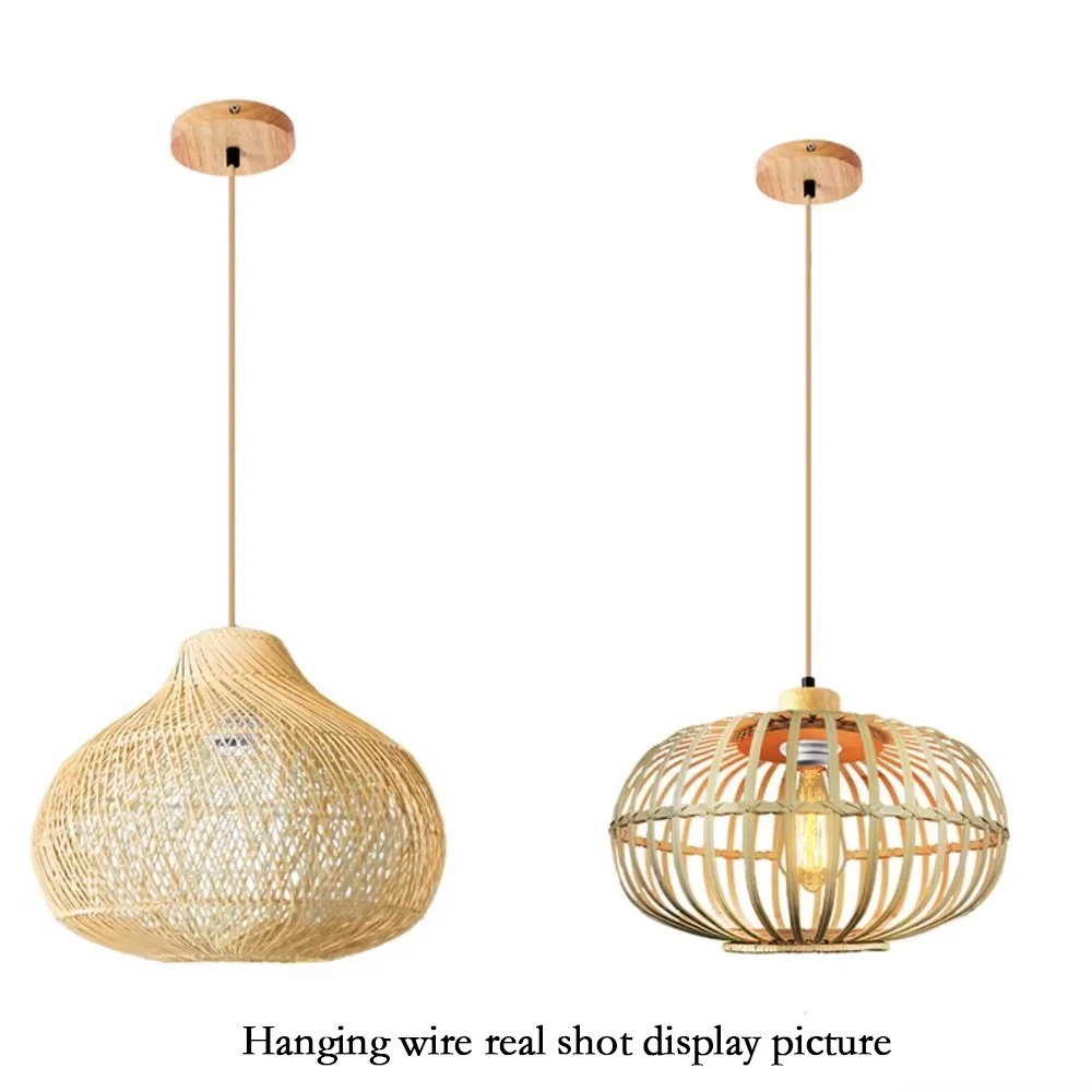 Natural Color E27 Hanging Lamp Holder Single-head Screw Socket Lampshade Base Lights Fixture Wooden Ceiling Lamp Base