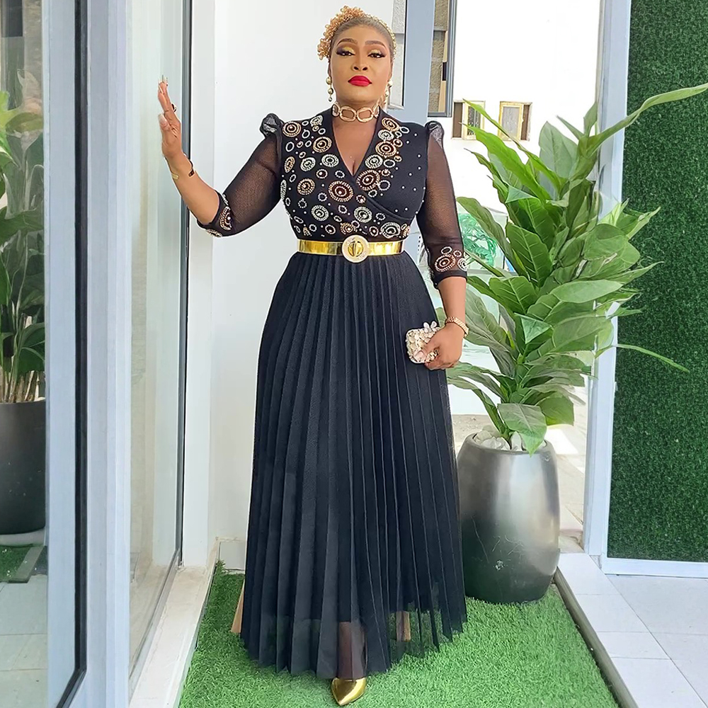 Robes de soirée africaines grande taille pour femmes, nouvelle mode Dashiki Ankara, robe de soirée de mariage élégante, robe Maxi musulmane turque, 2025