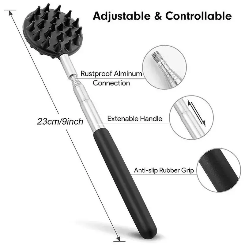 สแตนเลสปากกา Retractable Tickle,เหล็กกลับ Scratcher,แบบพกพา Telescopic Tickle นวด,ปรับ Anti-Itch Claw,Tic