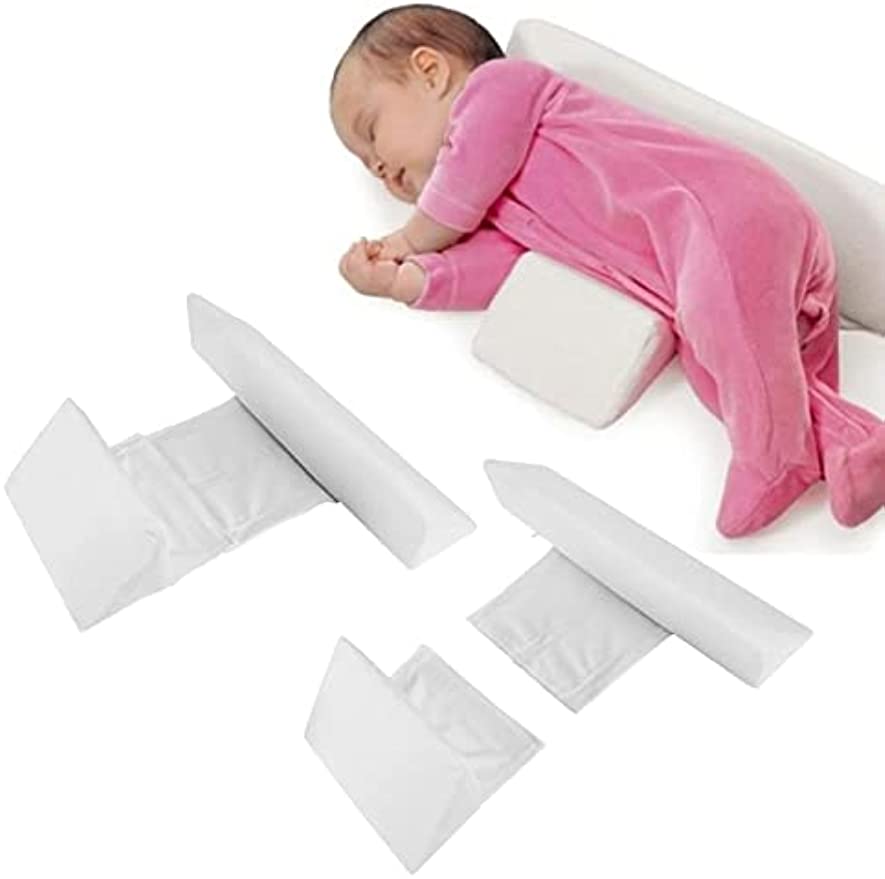 Travesseiro de dormir lateral para bebês, protetor de cabeça para recém-nascidos, anti-cuspir, leite, travesseiro de viagem, almofada de cunha para dormir infantil