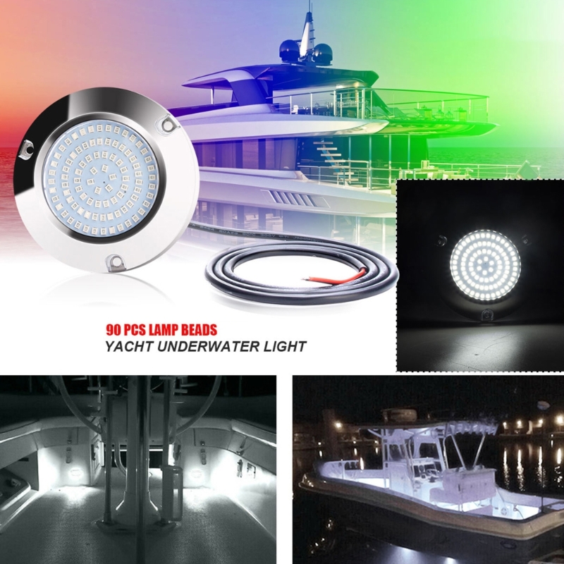 DC 12V 24V 90LEDs Navigation Boat Light Marine Boat Transom LED Light Round ABS Plastic LED Tail Lamp for Boat Yacht Accessory