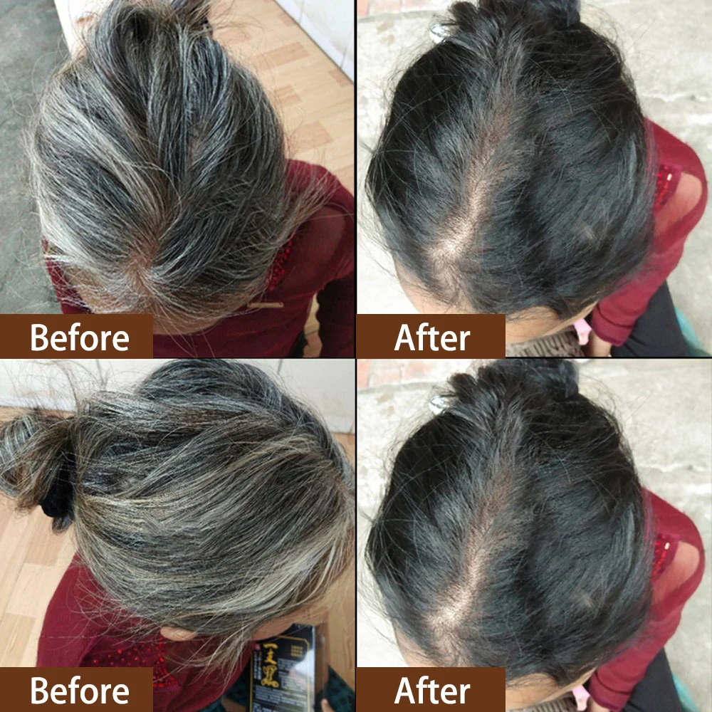 500 ml 3 In 1 Haarkleur Shampoo Zwart Haarverf Die Wit Haar Shampoo Zwarte Plantaardige Haarverf Snelle Haarverf crème Styling DIY