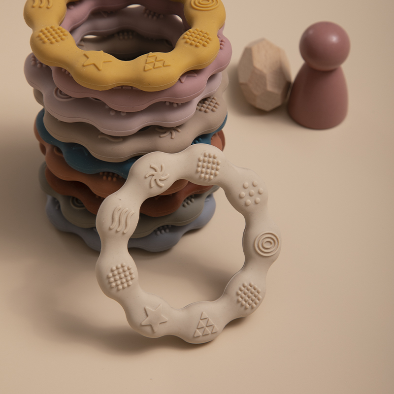 เด็กซิลิโคนTeethersเกรดอาหารทารกแรกเกิดPacifierบรรเทาการออกแบบTeether BPAฟรีทารกสัมผัสการฝึกอบรมของเล่นBebeการงอกของฟันของเล่น