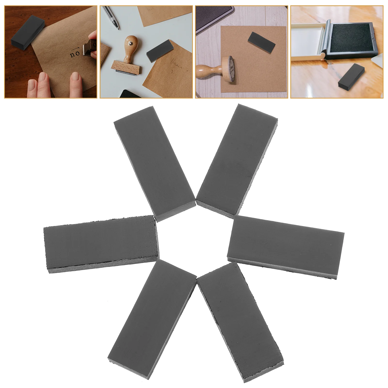 10 Pcs Photosensitive Stamp Pad DIY Material for Accessories Pads Making Kit Rubber Portable Mats