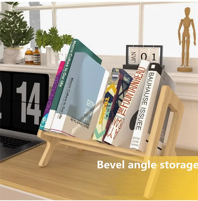 Desktop Mini scaffalature per libri in legno massello documenti per ufficio semplici riviste cancelleria Home Studyroom libri Sundry Organizer Rack