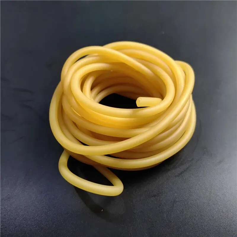 Tubo di gomma per fionda in lattice di colore semplice Caccia e tiro Accessori ad alta elasticità con un diametro di 2 mm x 5 mm/0,08 x 0,2 pollici