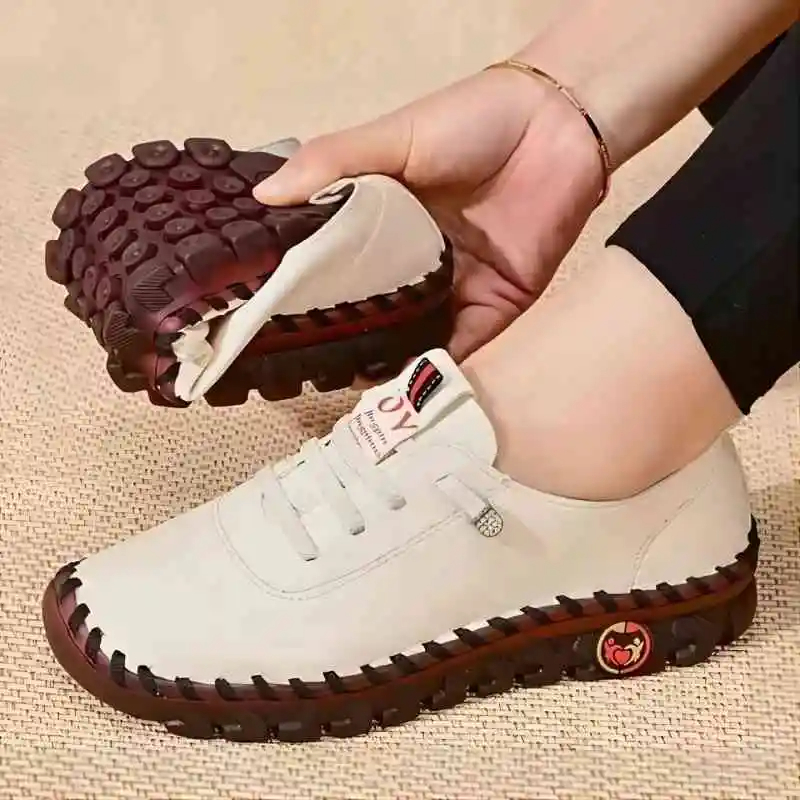 Zapatos de verano para mujer, zapatos de cuero hechos a mano, zapatos Oxford ligeros y cómodos para mamá, zapatos de suela blanda de gran tamaño Оь Жaki Julai Летня