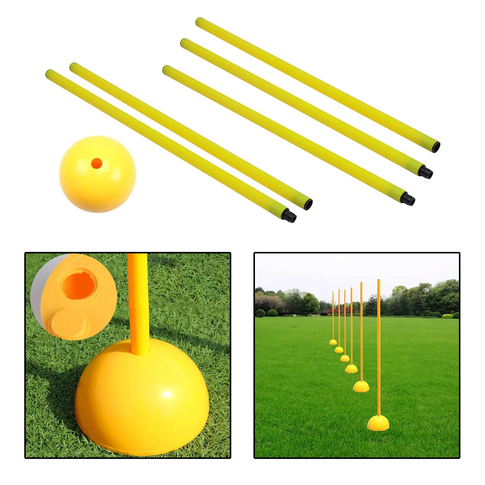 การฝึกอบรม MARKER ฟุตบอลป้าย POLE Agility MARKER DROP ทนฝ่าอุปสรรคบาร์สําหรับบาสเกตบอลฟุตบอลการฝึกอบรมกีฬากลางแจ้ง