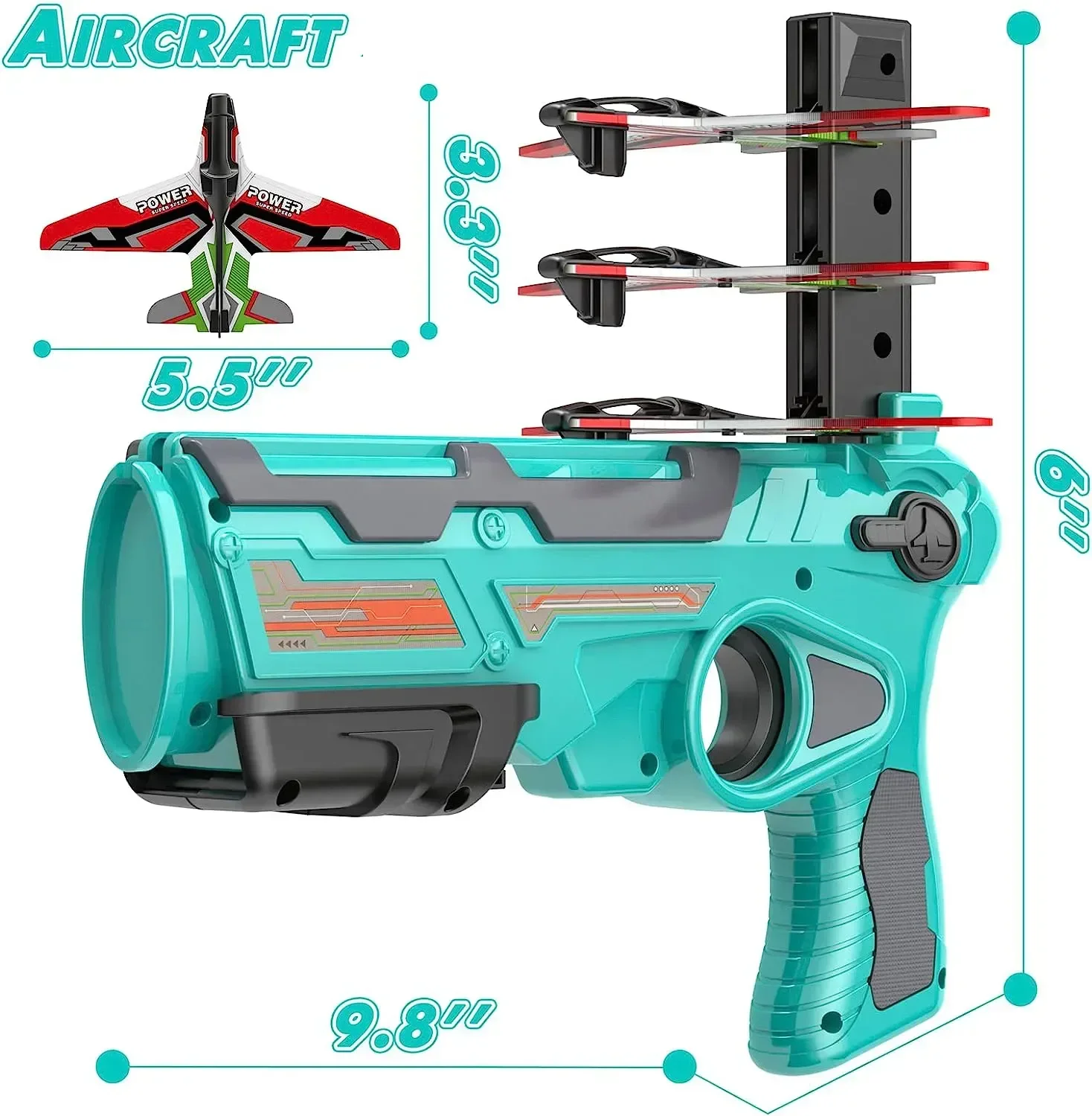 Ejection เครื่องบินเกมยิงกลางแจ้งเด็กกีฬาของเล่นเด็กของขวัญยิงเครื่องบินชุดพลาสติกเครื่องบินของเล่นสําหรับเด็ก