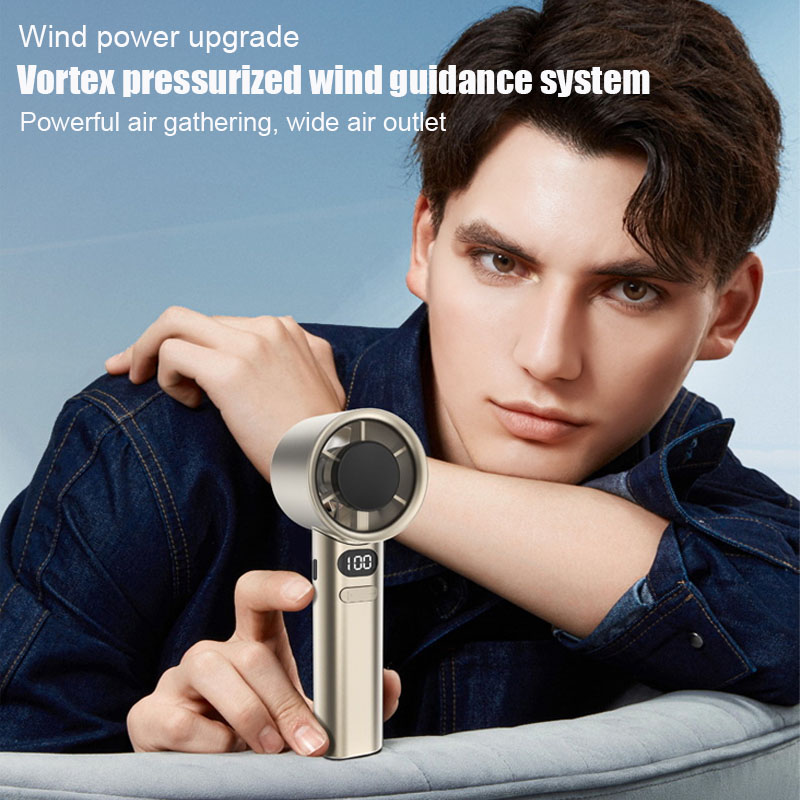 Draagbare handventilator 120 windsnelheden Mini bladloze handventilator USB oplaadbare hogesnelheidsventilatoren Camping elektrische ventilatoren Luchtkoeler