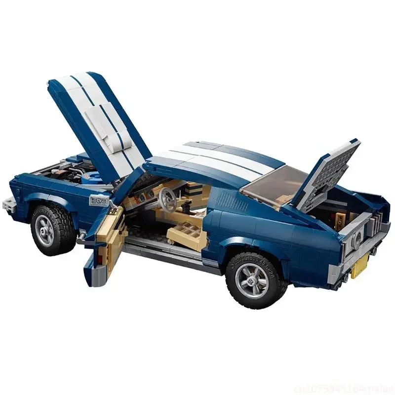 ใหม่ Ford Mustangs กีฬาแข่งรถใช้งานร่วมกับ Building Blocks อิฐ DIY ของเล่นสําหรับของขวัญเด็ก